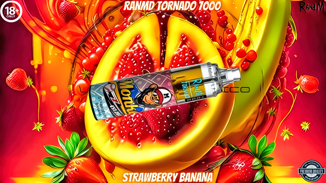 RANDM TORNADO SABOR STRAWBERRY BANANA