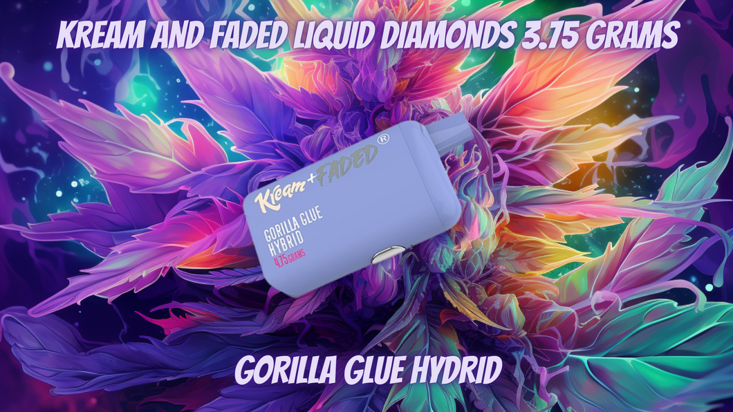 KREAM AND FADED LIQUID DIAMONDS 3.75G SABOR GORILLA GLUE