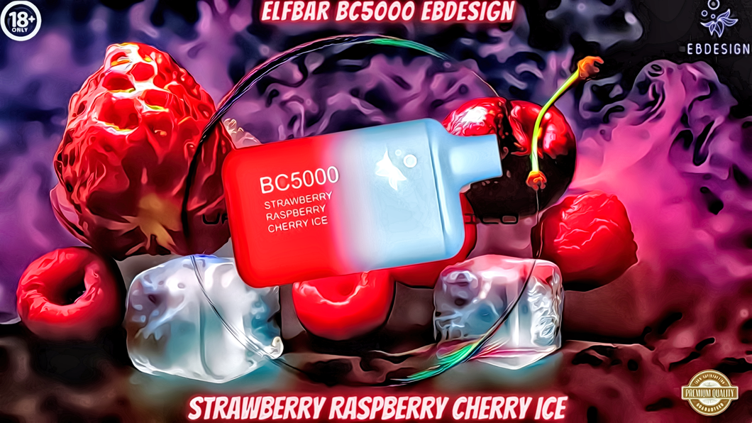 Elfbar BC500 Strawberry Raspberry Cherry Ice EBDesign