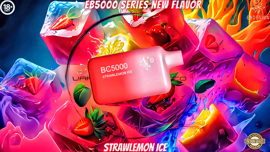 Elfbar BC5000 Frosted Edition Strawlemon Ice EBDESIGN