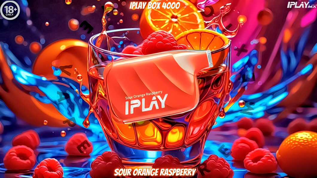 IPLAY X-BOX SABOR SOUR ORANGE RASPBERRY