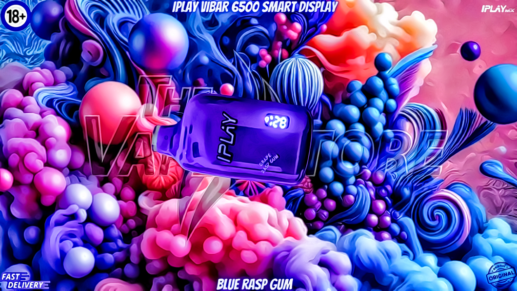 IPLAY VIBAR 6500 Grape Rasp Gum